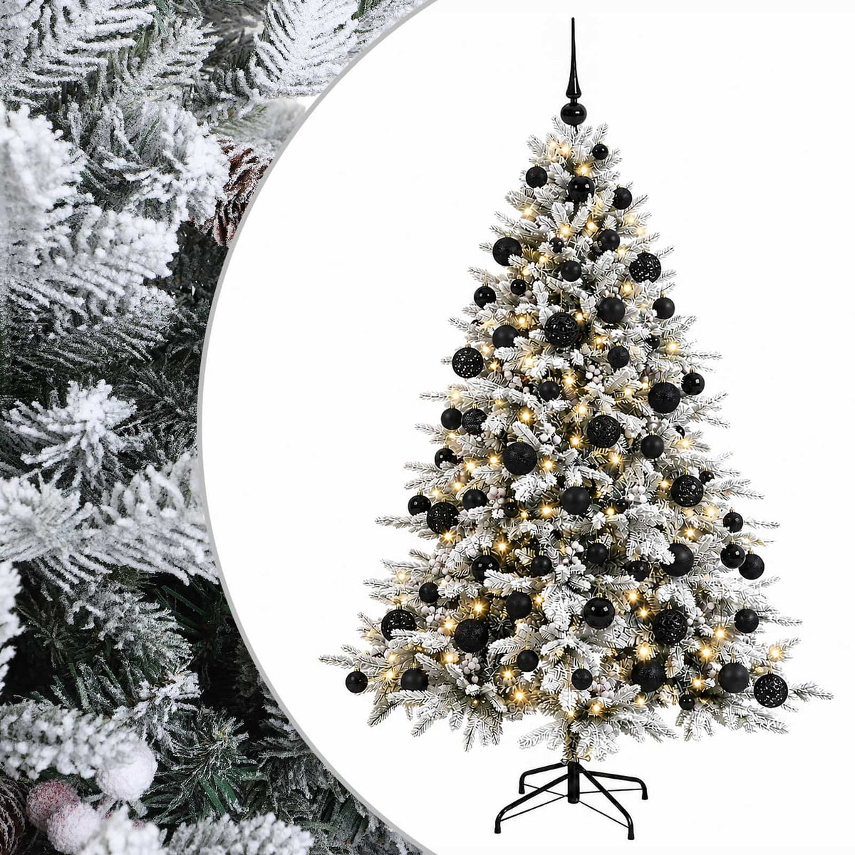 vidaXL Artificial Christmas Tree with Bauble 210 cm 300 LEDs 2