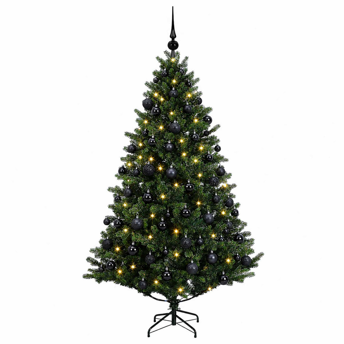 vidaXL Artificial Christmas Tree with Bauble 210 cm 300 LEDs 4