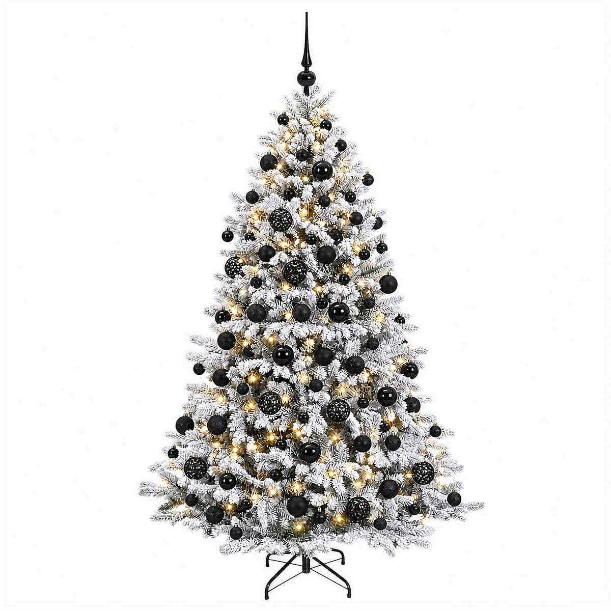 vidaXL Artificial Christmas Tree with Bauble 210 cm 300 LEDs 4