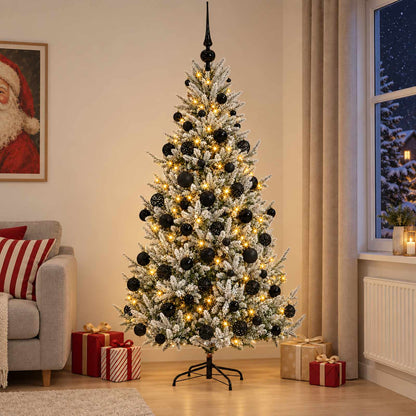 vidaXL Artificial Christmas Tree with Bauble 240 cm 300 LEDs 1