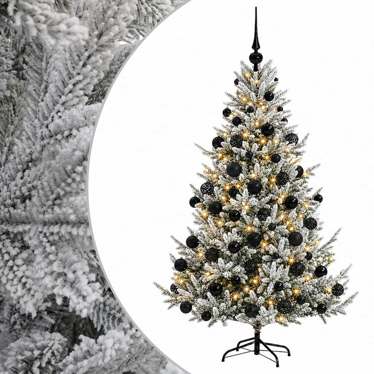 vidaXL Artificial Christmas Tree with Bauble 240 cm 300 LEDs 2