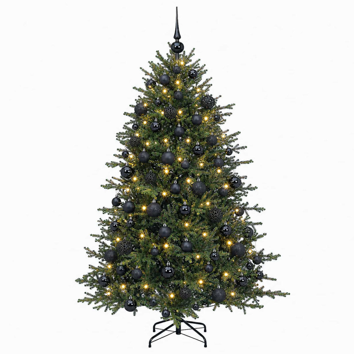 vidaXL Artificial Christmas Tree with Bauble 210 cm 300 LEDs 4