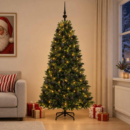 vidaXL Artificial Christmas Tree with Bauble 240 cm 300 LEDs 3