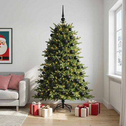 vidaXL Artificial Christmas Tree with Bauble 210 cm 300 LEDs 3