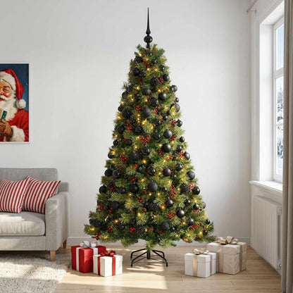 Artificial Christmas Tree Bauble LEDs black balls