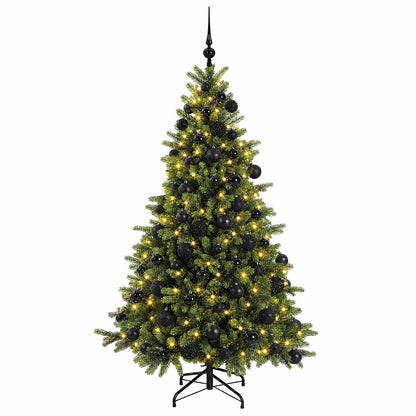 vidaXL Artificial Christmas Tree with Bauble 210 cm 300 LEDs 4
