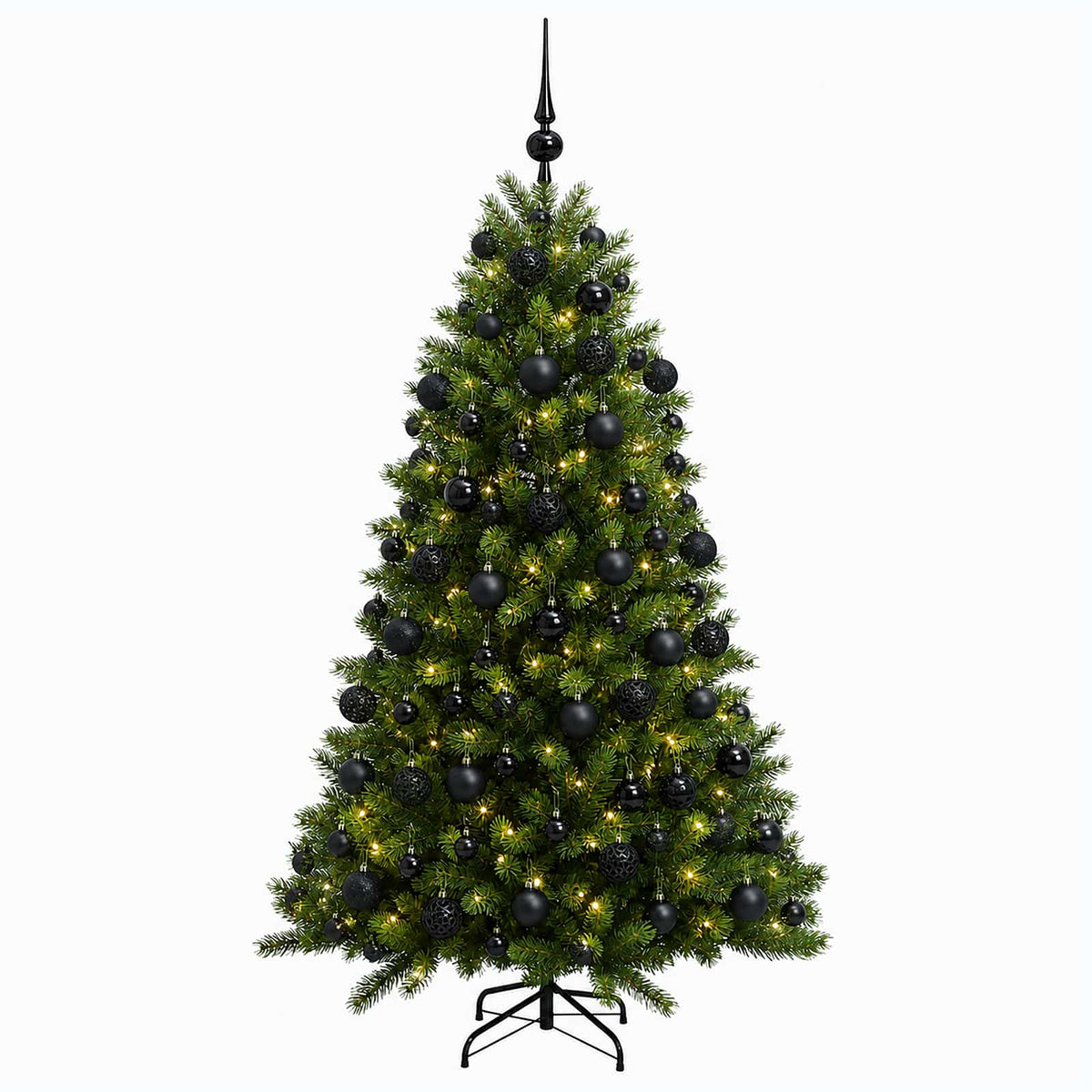 vidaXL Artificial Christmas Tree with Bauble 210 cm 300 LEDs 4