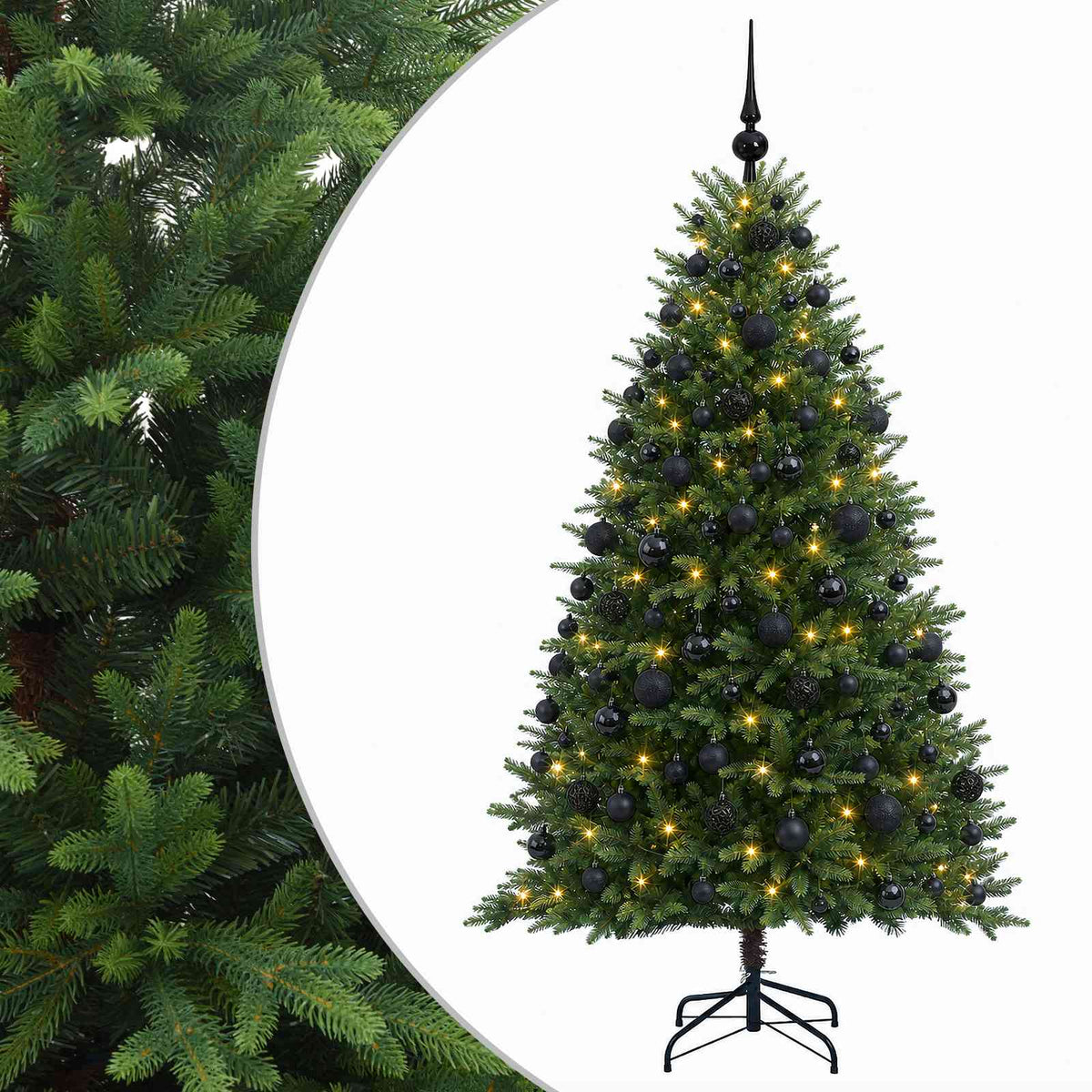 vidaXL Artificial Christmas Tree with Bauble 240 cm 300 LEDs 2