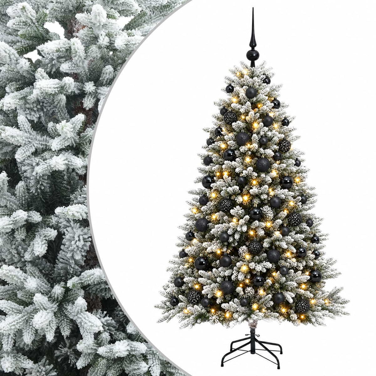vidaXL Artificial Christmas Tree with Bauble 180 cm 300 LEDs 2