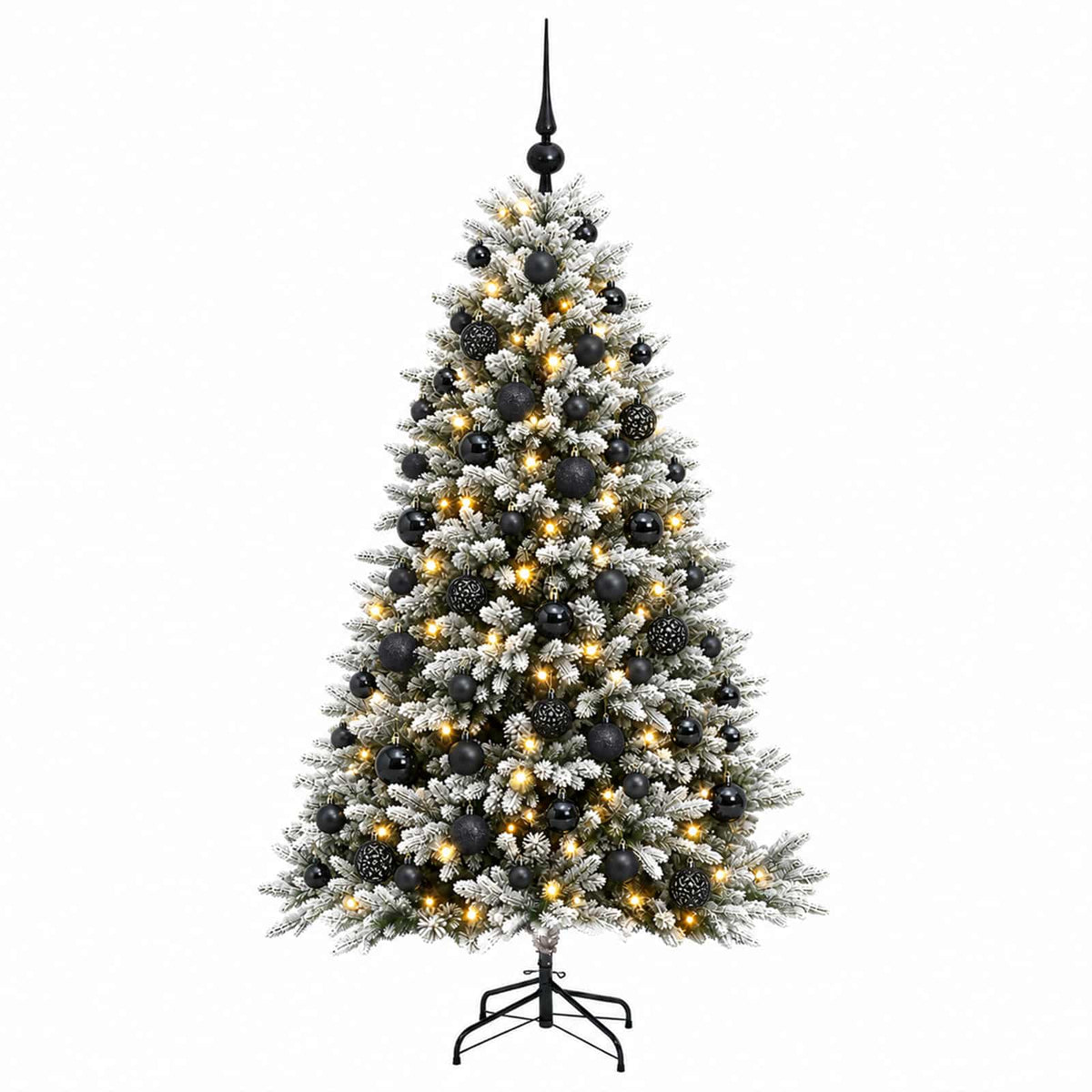 vidaXL Artificial Christmas Tree with Bauble 180 cm 300 LEDs 4