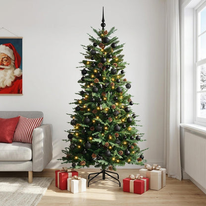 vidaXL Artificial Christmas Tree with Bauble 240 cm 300 LEDs 1