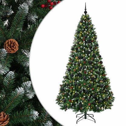 vidaXL Artificial Christmas Tree Green with Bauble 240 cm 300 LEDs 2