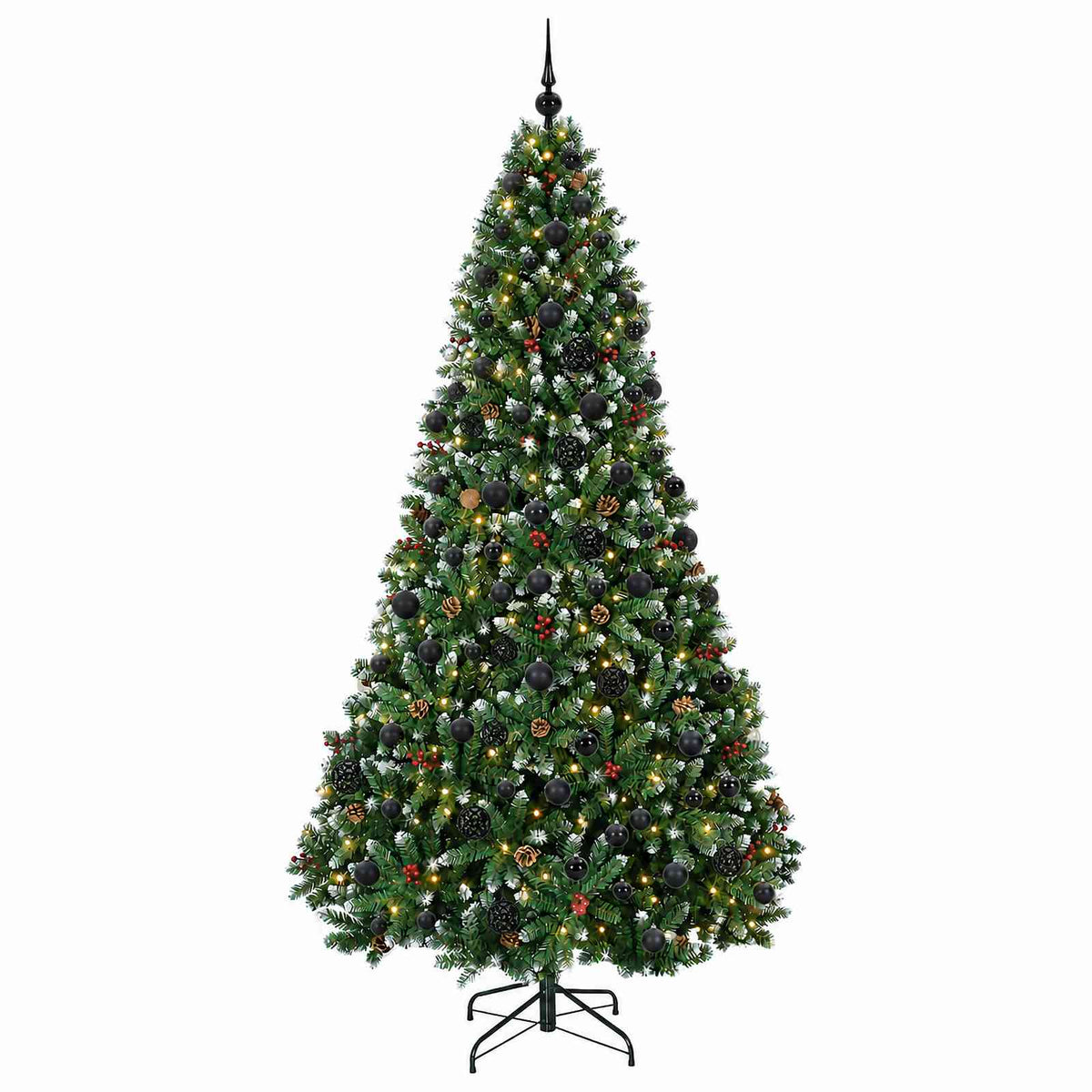 vidaXL Artificial Christmas Tree Green with Bauble 240 cm 300 LEDs 4