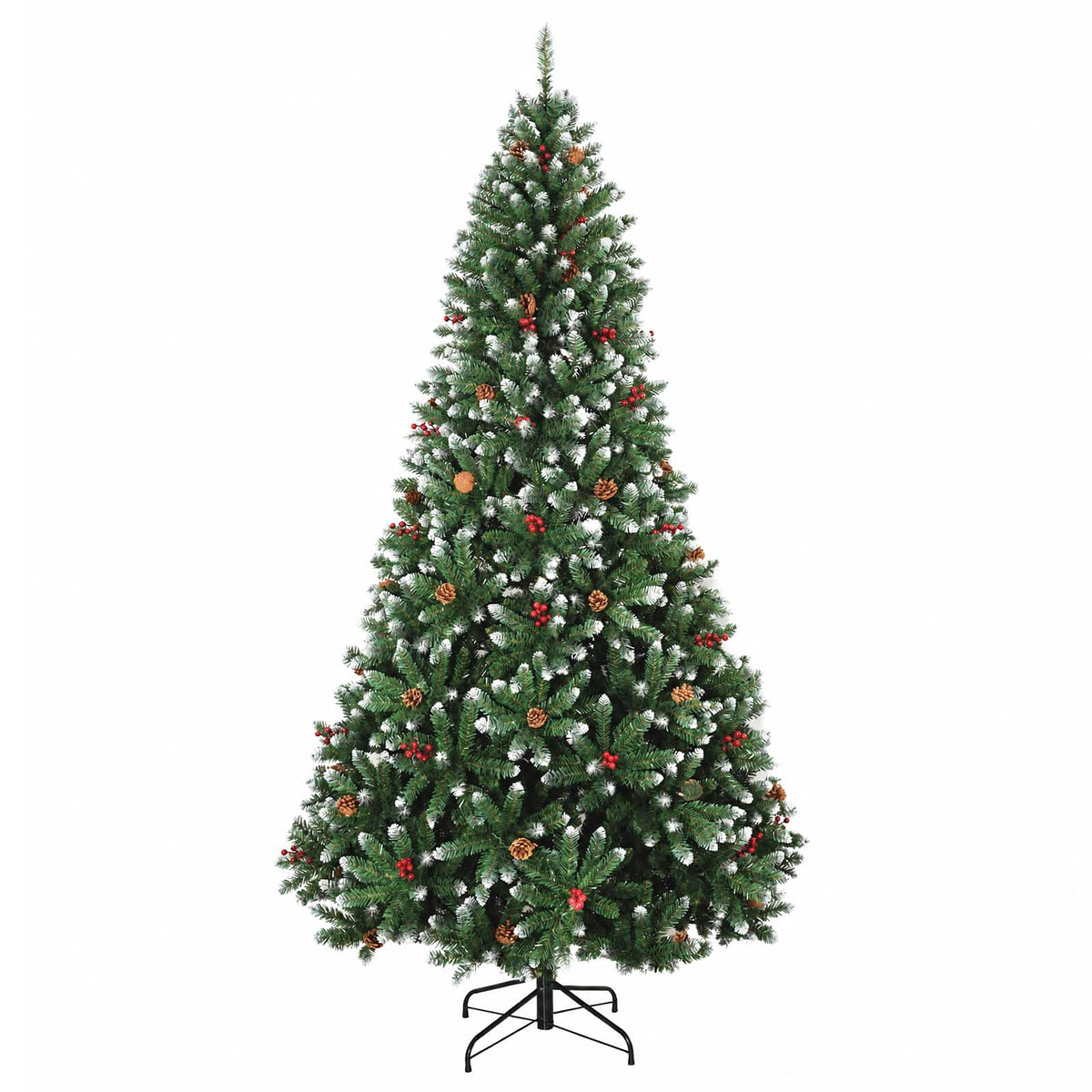 vidaXL Artificial Christmas Tree Green with Bauble 240 cm 300 LEDs 5