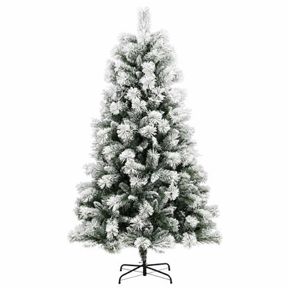 vidaXL Artificial Hinged Christmas Tree with Baubles 210 cm 300 LEDs 5