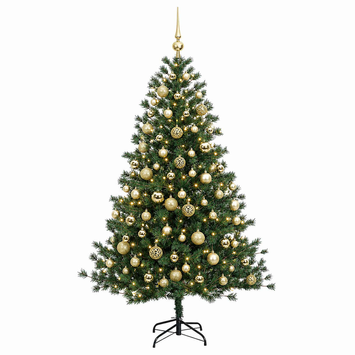 vidaXL Artificial Christmas Tree with Bauble 240 cm 300 LEDs 4