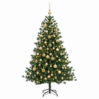 vidaXL Artificial Christmas Tree with Bauble 240 cm 300 LEDs 4