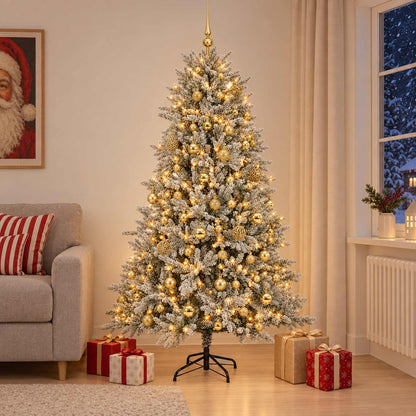 vidaXL Artificial Christmas Tree with Bauble 240 cm 300 LEDs 1