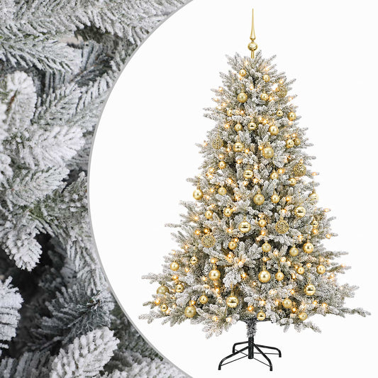 vidaXL Artificial Christmas Tree with Bauble 180 cm 300 LEDs 2
