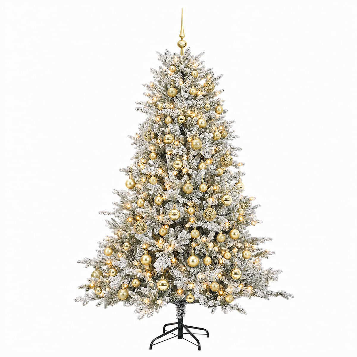 vidaXL Artificial Christmas Tree with Bauble 180 cm 300 LEDs 4