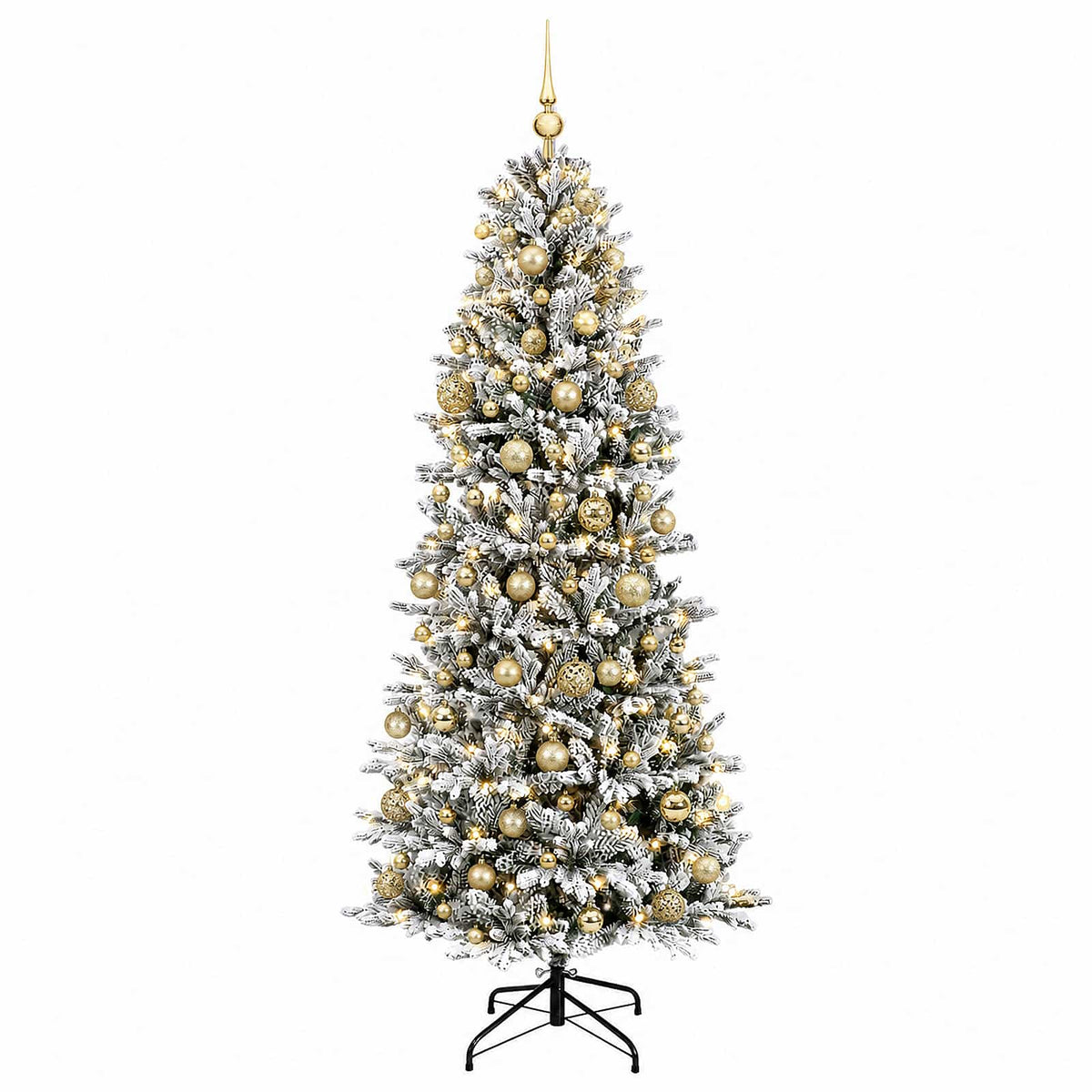 vidaXL Artificial Christmas Tree with Bauble 210 cm 300 LEDs 4