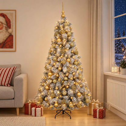 vidaXL Artificial Christmas Tree with Bauble 240 cm 300 LEDs 3