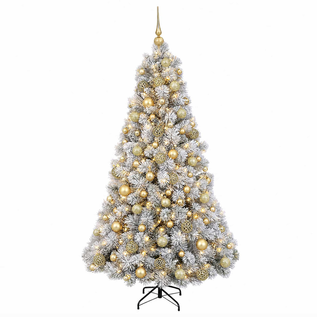 vidaXL Artificial Christmas Tree with Bauble 180 cm 300 LEDs 4