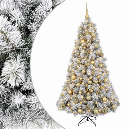 vidaXL Artificial Christmas Tree with Bauble 240 cm 300 LEDs 2