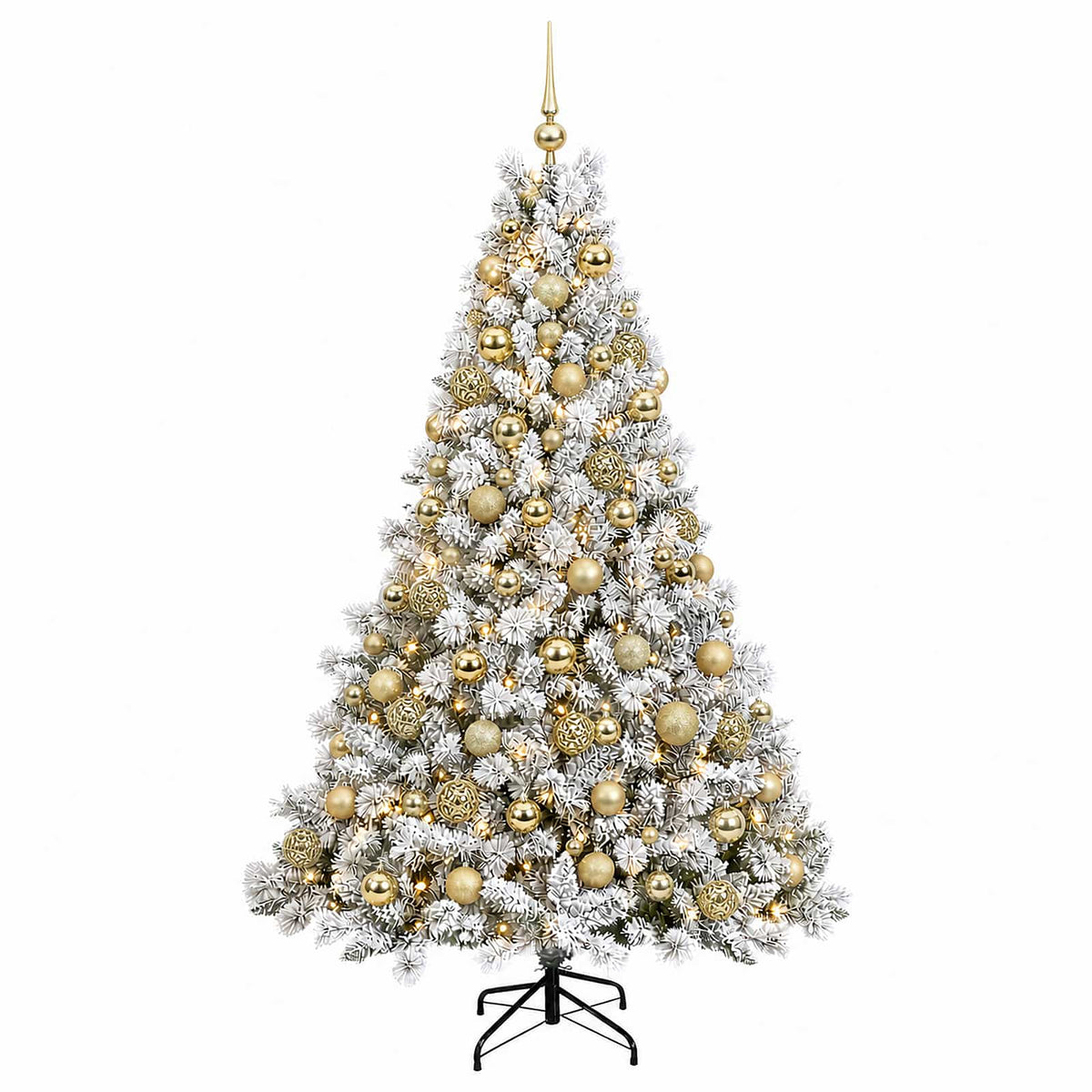vidaXL Artificial Christmas Tree with Bauble 180 cm 300 LEDs 4