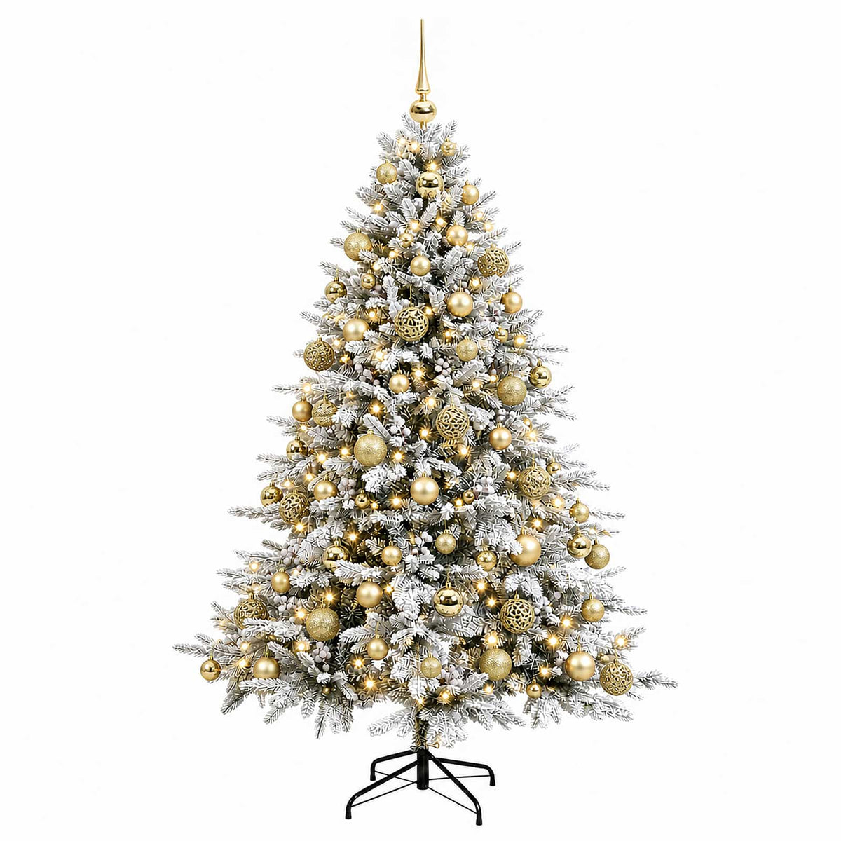 vidaXL Artificial Christmas Tree with Bauble 180 cm 300 LEDs 4