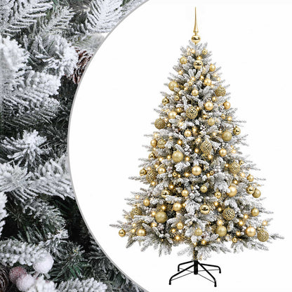 vidaXL Artificial Christmas Tree with Bauble 210 cm 300 LEDs 2