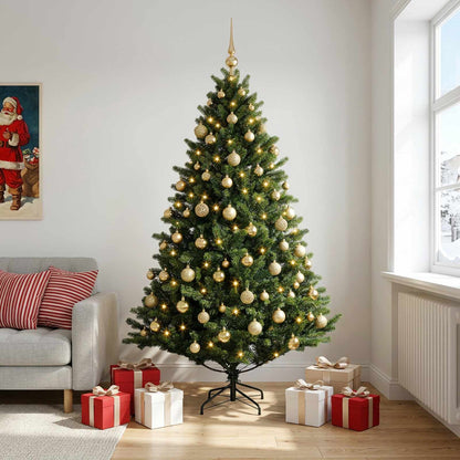 vidaXL Artificial Christmas Tree with Bauble 240 cm 300 LEDs 1