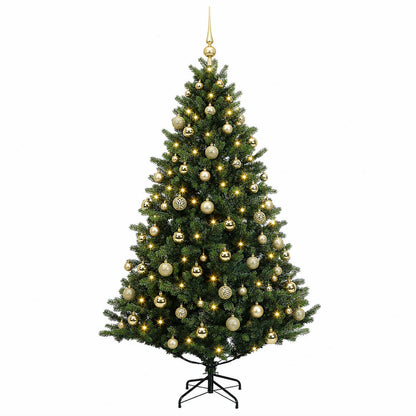 vidaXL Artificial Christmas Tree with Bauble 240 cm 300 LEDs 4