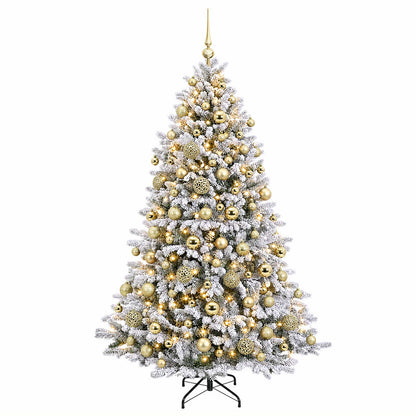vidaXL Artificial Christmas Tree with Bauble 240 cm 300 LEDs 4