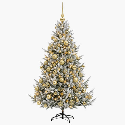 vidaXL Artificial Christmas Tree with Bauble 210 cm 300 LEDs 4