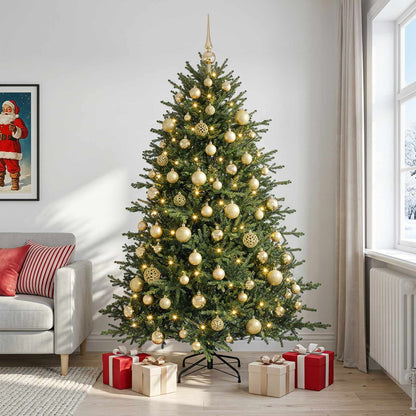 vidaXL Artificial Christmas Tree with Bauble 240 cm 300 LEDs 3