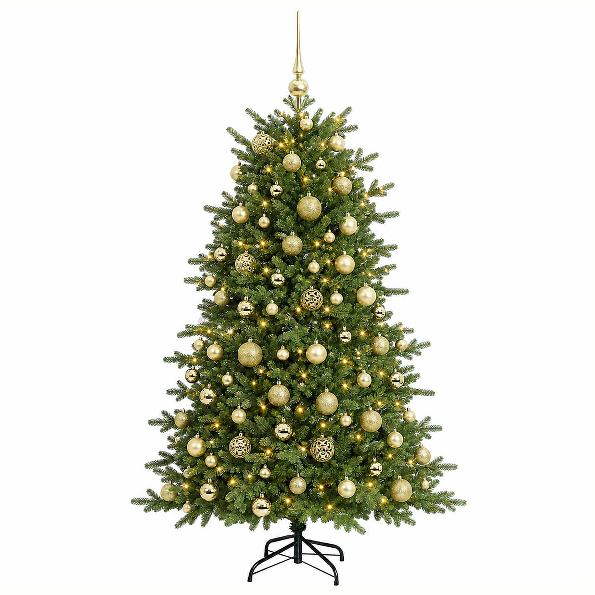 vidaXL Artificial Christmas Tree with Bauble 240 cm 300 LEDs 4
