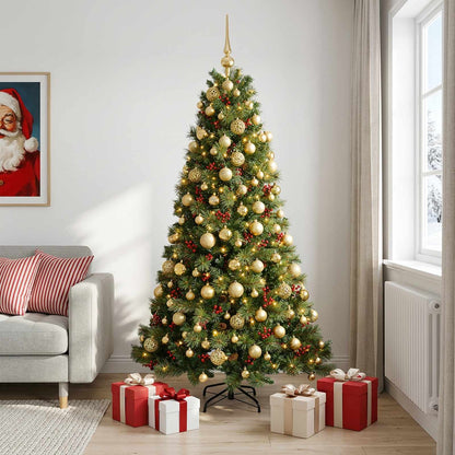 vidaXL Artificial Christmas Tree with Bauble 240 cm 300 LEDs 3