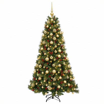 vidaXL Artificial Christmas Tree with Bauble 180 cm 300 LEDs 4