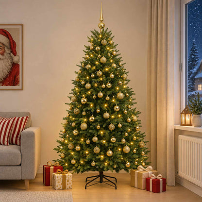 vidaXL Artificial Christmas Tree with Bauble 240 cm 300 LEDs 3