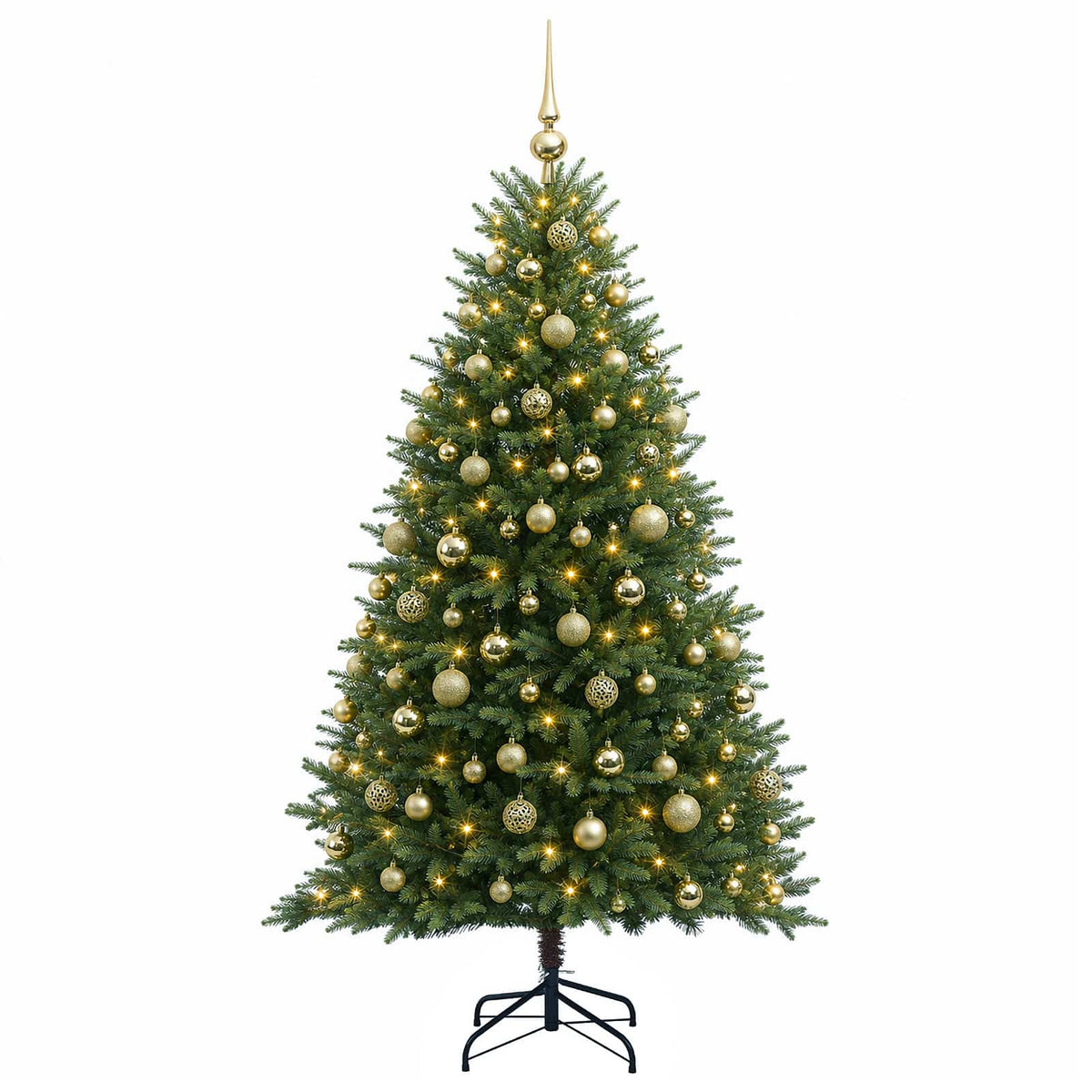 vidaXL Artificial Christmas Tree with Bauble 240 cm 300 LEDs 4