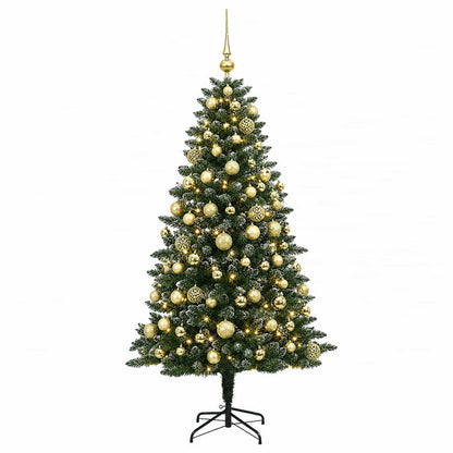 vidaXL Artificial Christmas Tree with Bauble 210 cm 300 LEDs 4