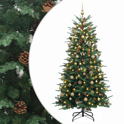 vidaXL Artificial Christmas Tree with Bauble 180 cm 300 LEDs 2
