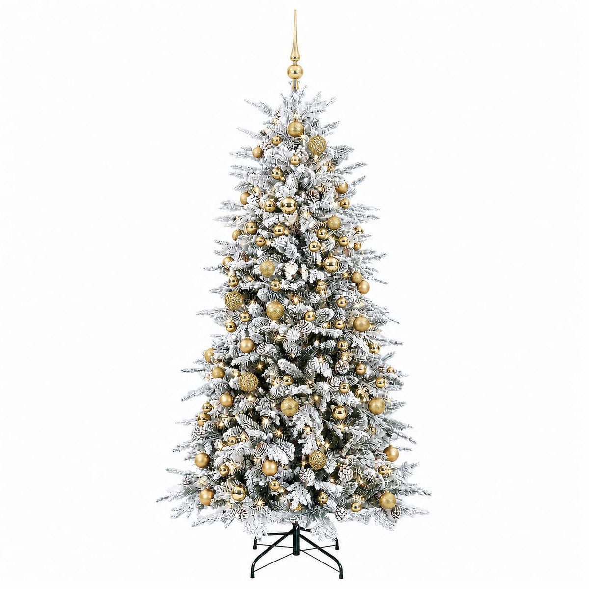 vidaXL Artificial Christmas Tree with Bauble 240 cm 300 LEDs 4