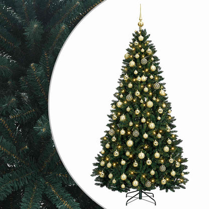 vidaXL Artificial Christmas Tree Dark Green with Bauble 180 cm 2