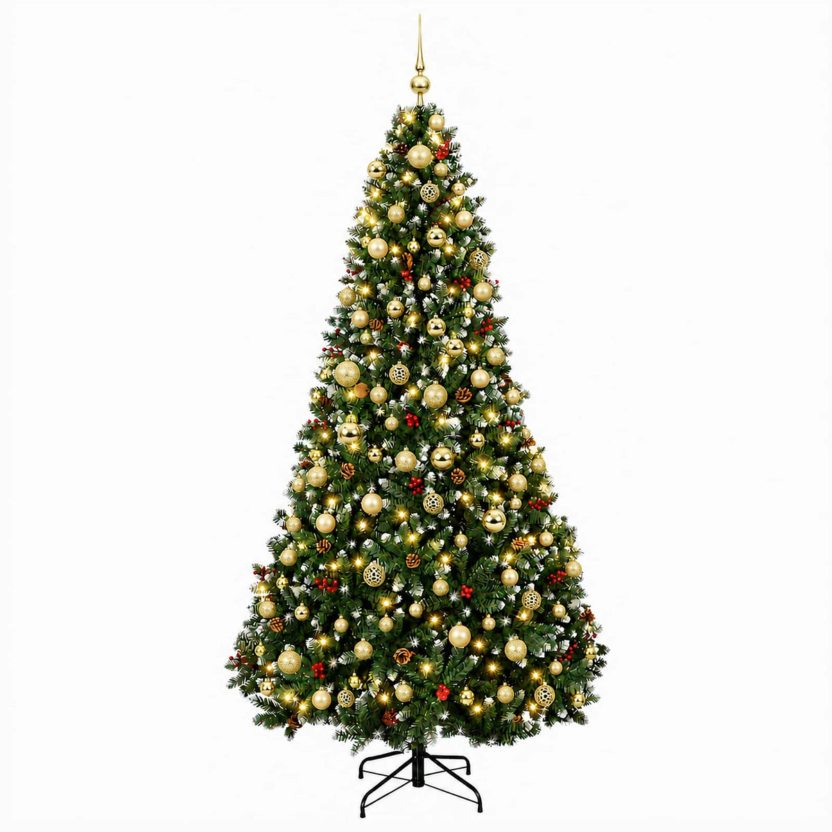 vidaXL Artificial Christmas Tree Green with Bauble 180 cm 300 LEDs 4