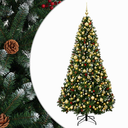vidaXL Artificial Christmas Tree Green with Bauble 210 cm 300 LEDs 2