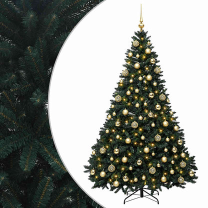 vidaXL Artificial Christmas Tree Dark Green with Bauble 240 cm 2