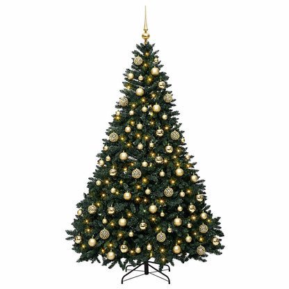 vidaXL Artificial Christmas Tree Dark Green with Bauble 240 cm 4