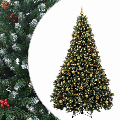 vidaXL Artificial Christmas Tree Green with Bauble 210 cm 300 LEDs 2